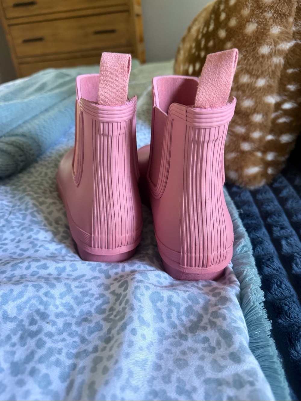 Classic Hunter Women's Chelsea Rain Boots waterproof Dusty Pink size 8 - Picture 4 of 7
